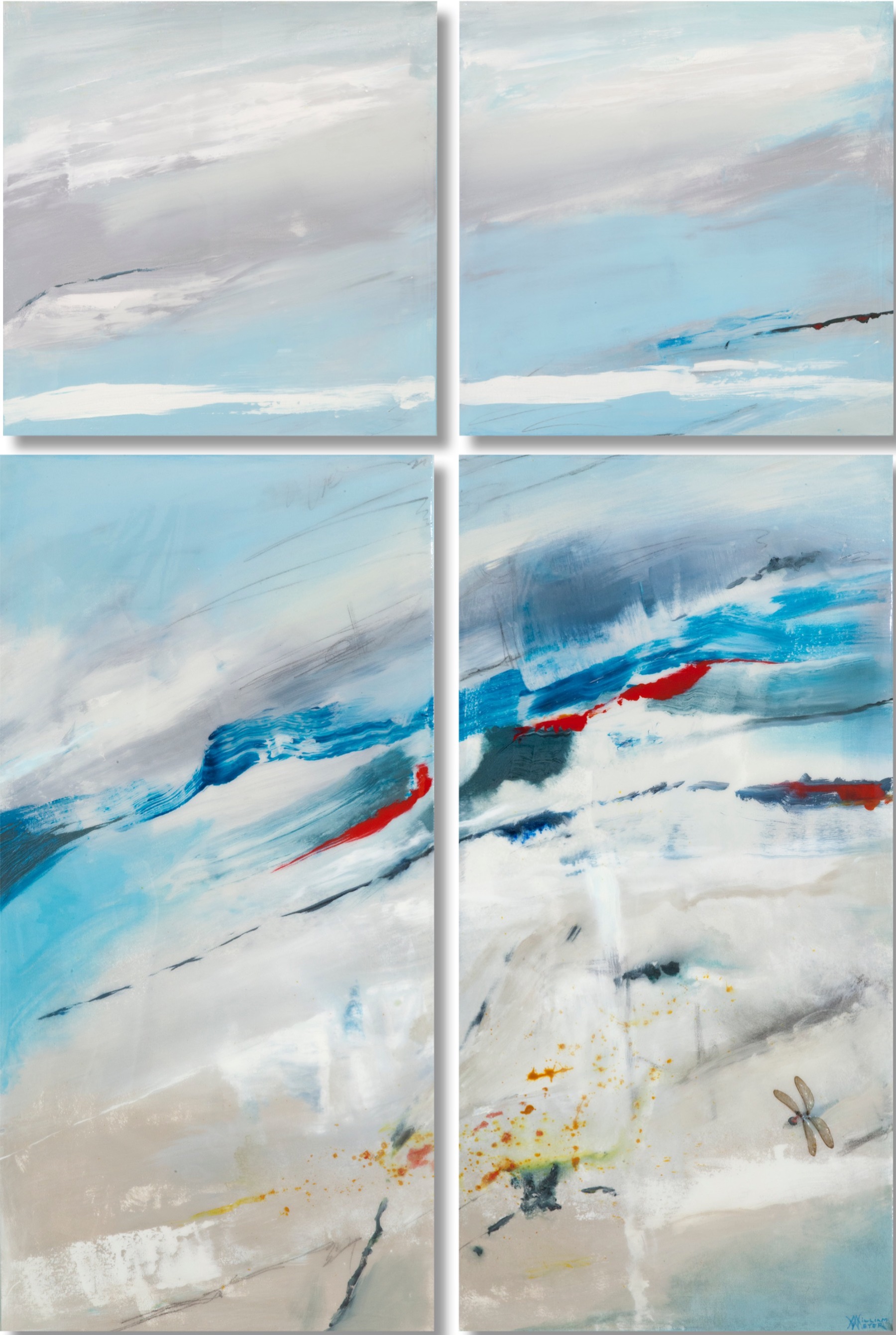 Dragonfly Resin Quadtych, artwork by William Meyer