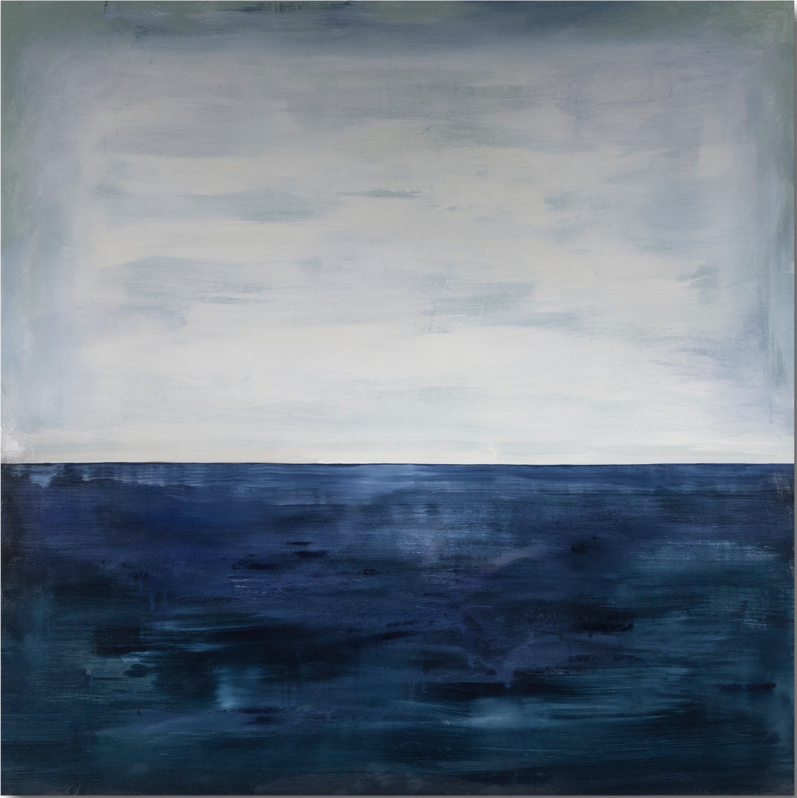 Navy and White Horizon, artwork by William Meyer