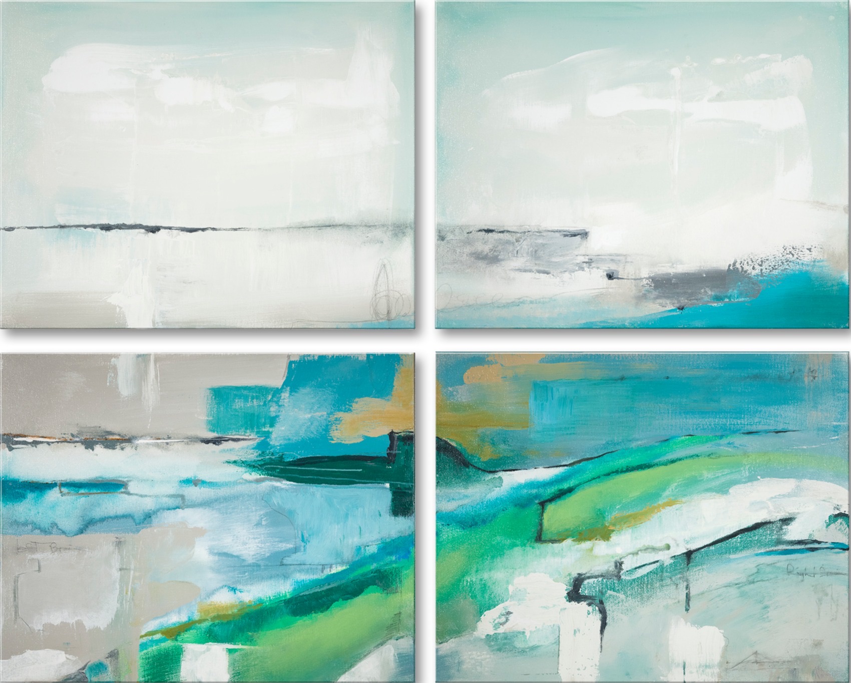 Right Brain Left Brain Quadtych, artwork by William Meyer